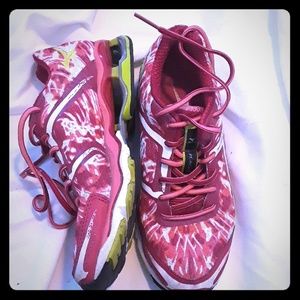Mizuno hot pink sneakers